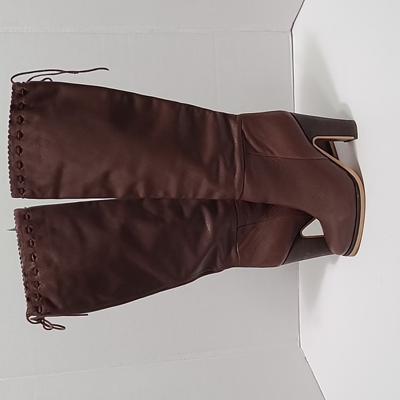 See by Chloe Genuine‎ Brown Leather Heeled Boots Size 7/38 - Picture 6 of 16